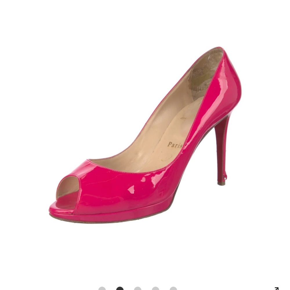 Christian Louboutin Vibrant Pink Open-Toe Heels